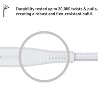 Braided Lightning to USB-A Charge Cable 2m - White
