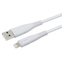 Braided Lightning to USB-A Charge Cable 2m - White