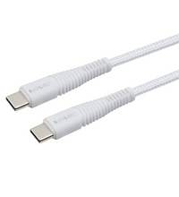 Braided USB-C to USB-C Charge Cable 2m - White