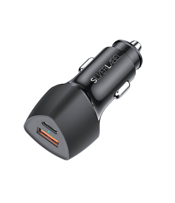 Dual 20W PD USB-C & USB-A Car Charger