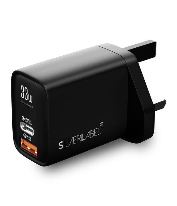 Dual 33W PD USB-C & USB-A Wall Charger